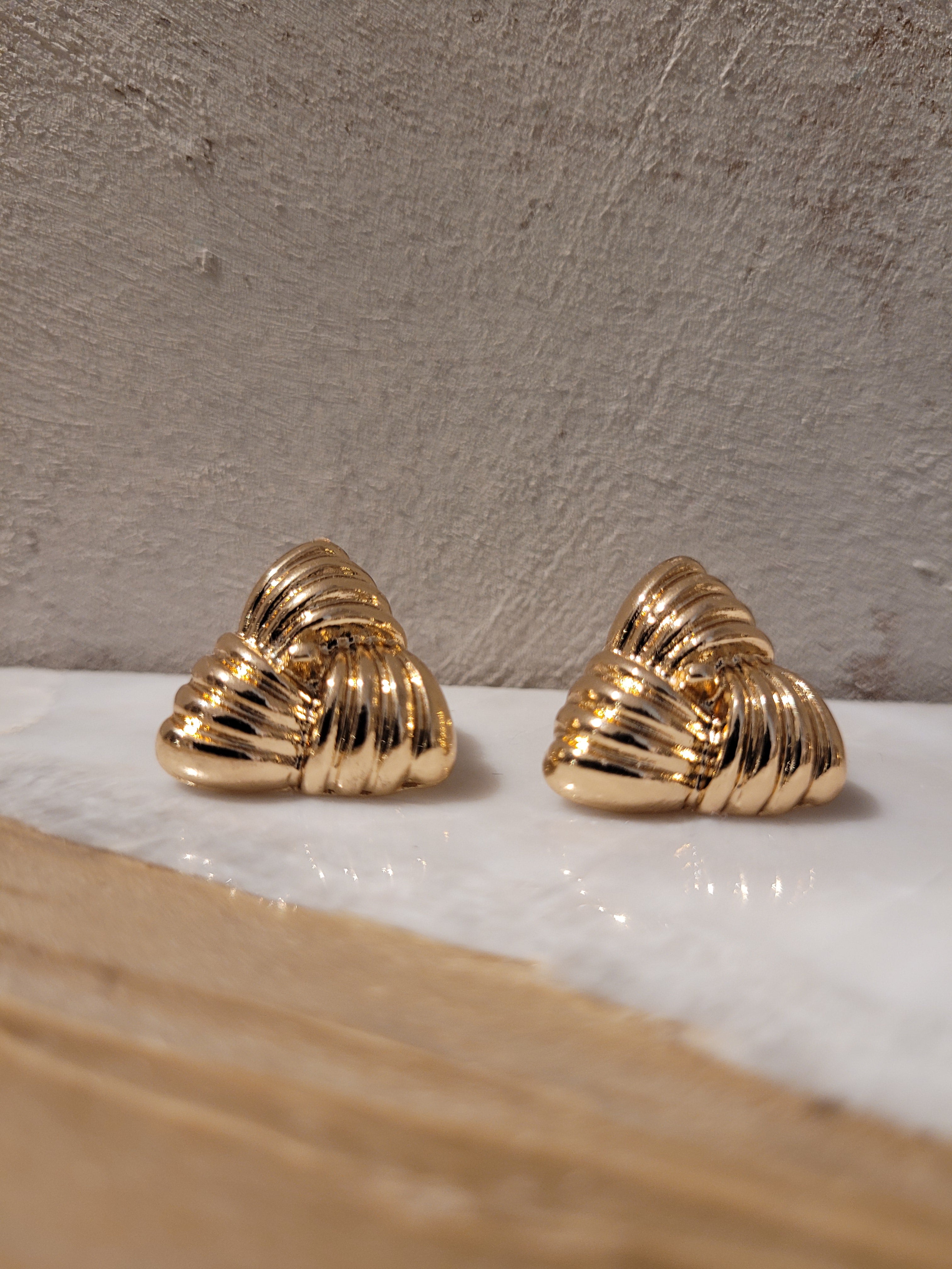 Triangle Gold Dipped Earrings
