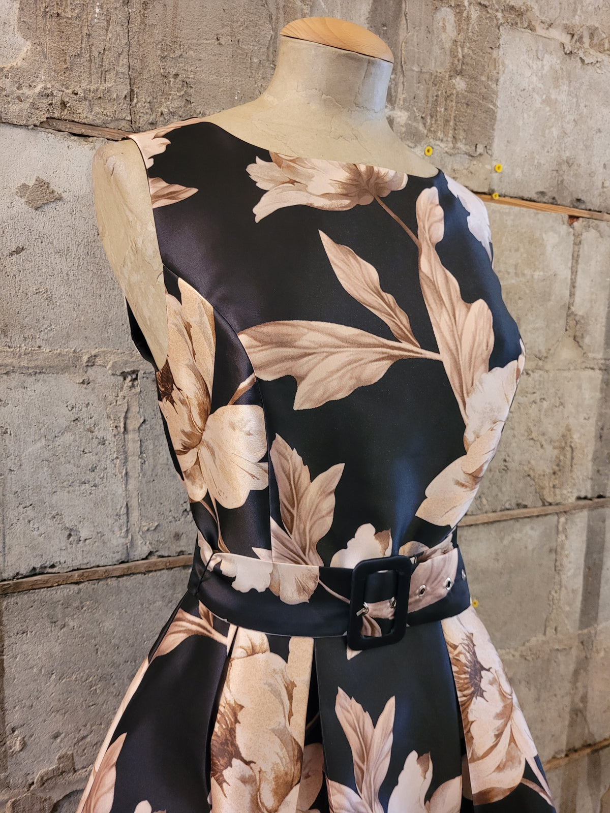 Floral Fit-and-Flare Midi Dress