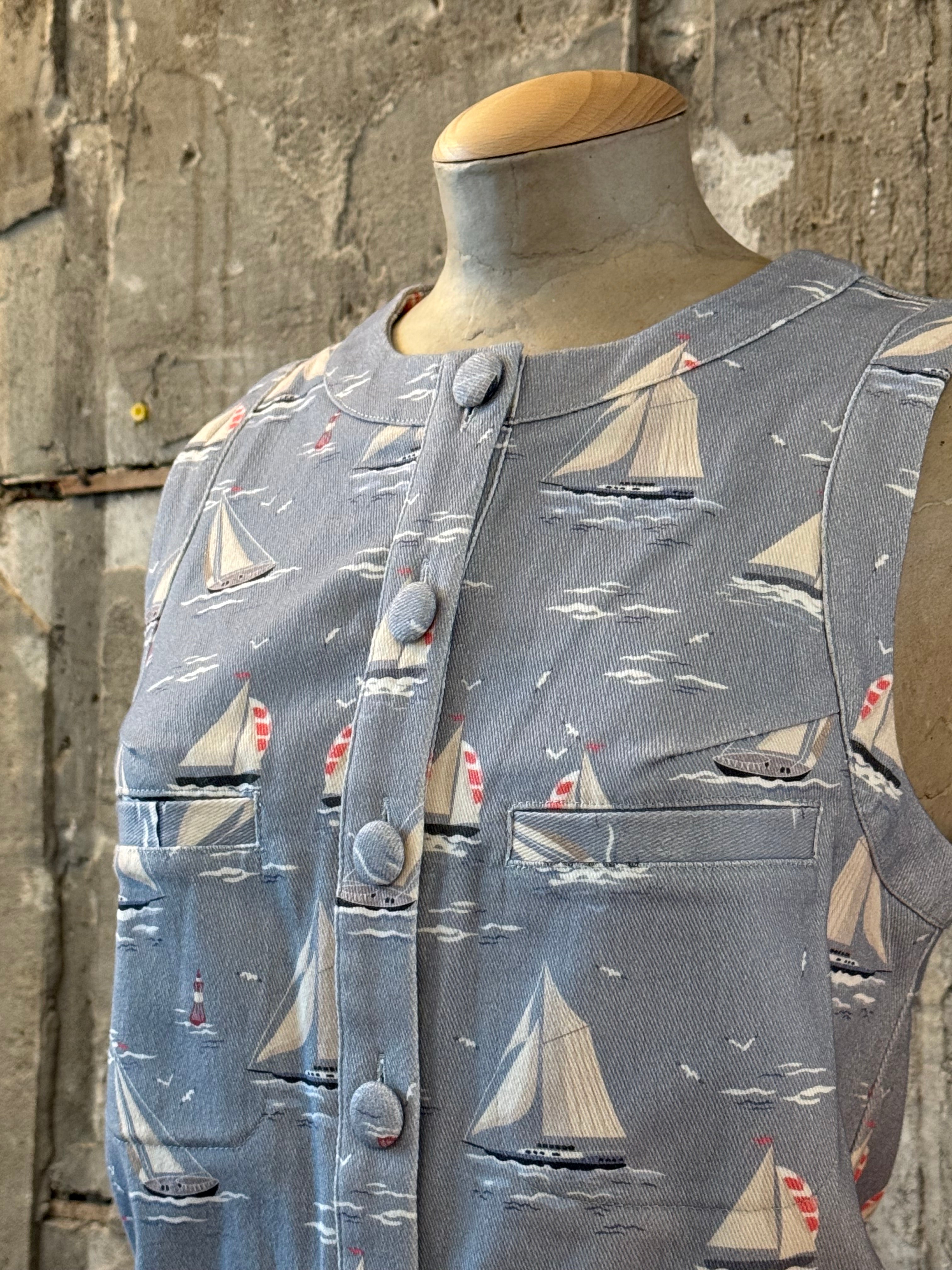Blue boat dress