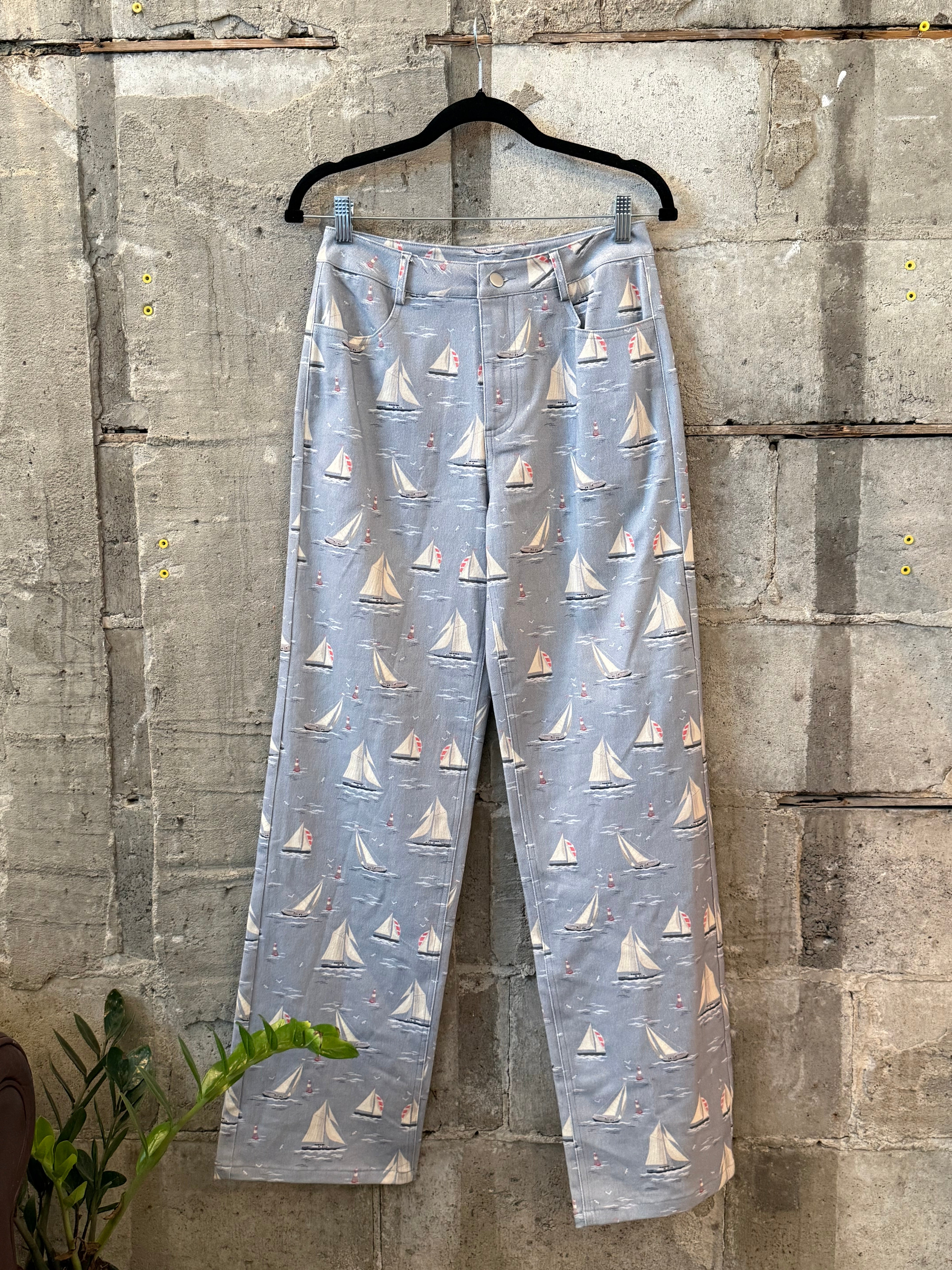 Blue boat pants