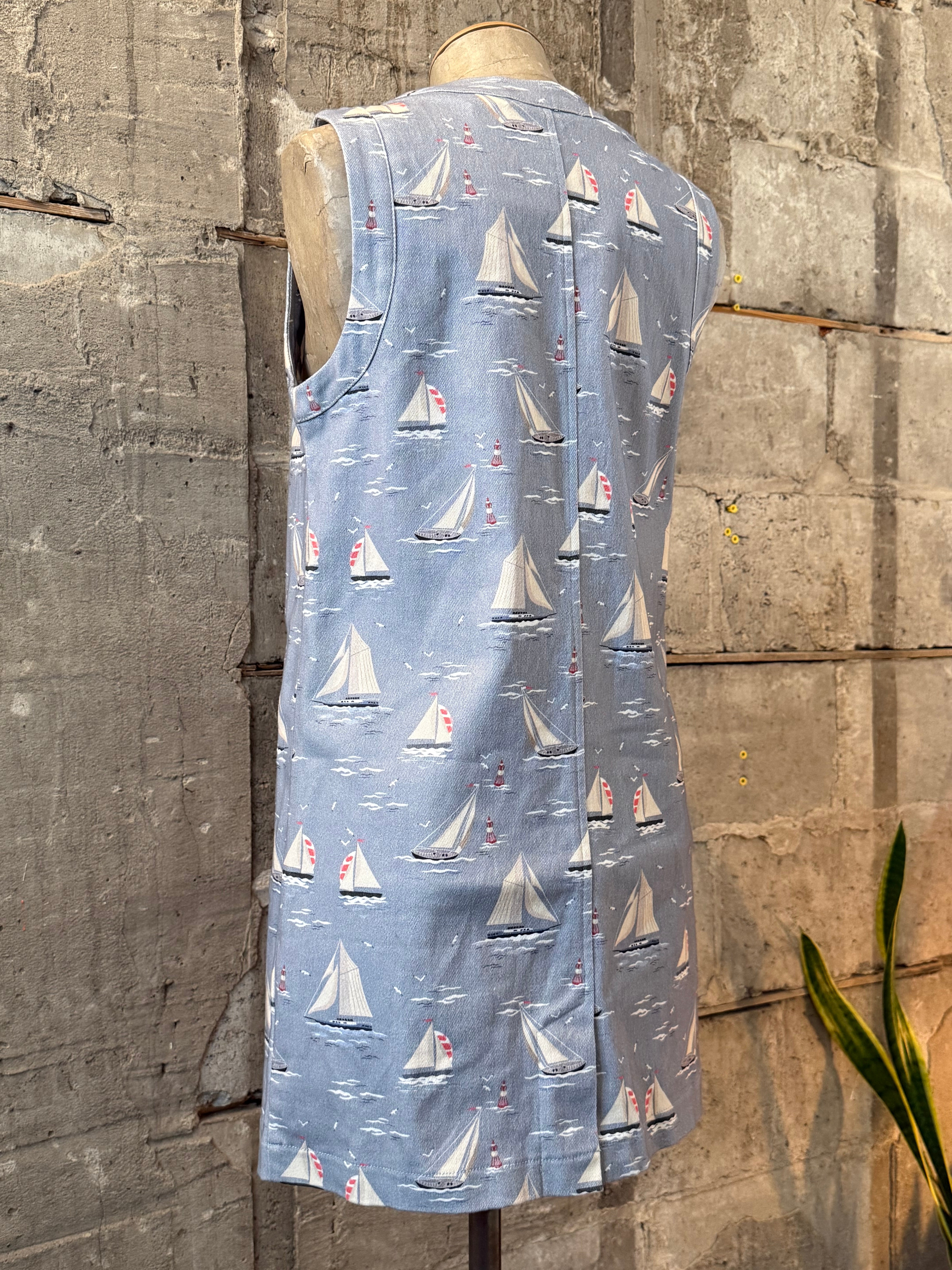 Blue boat dress