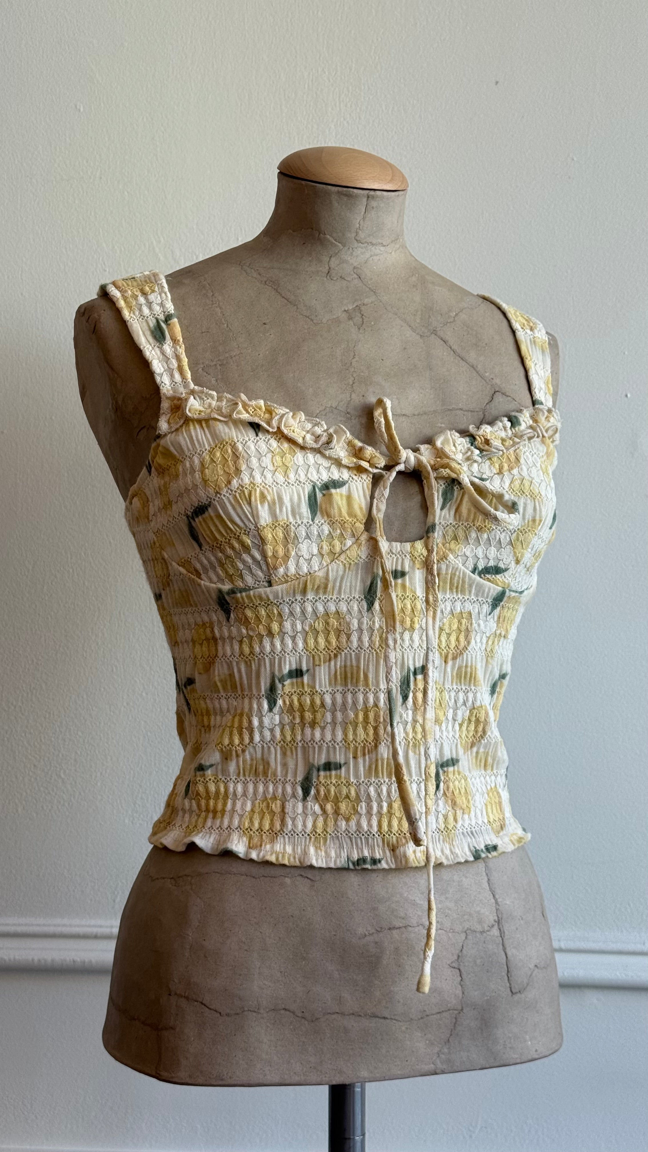 Lemon Print Top