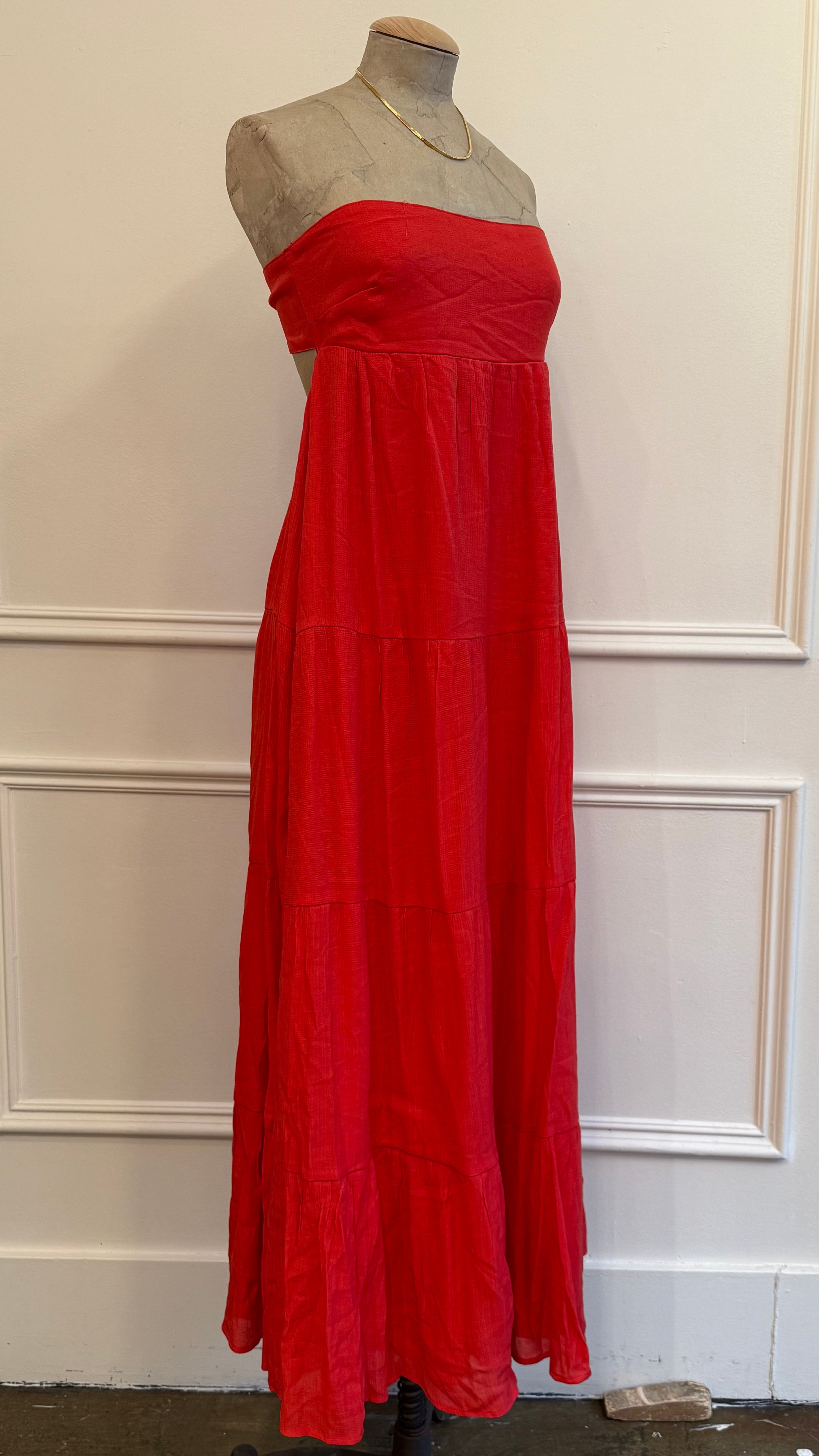 Red Strapless Dress