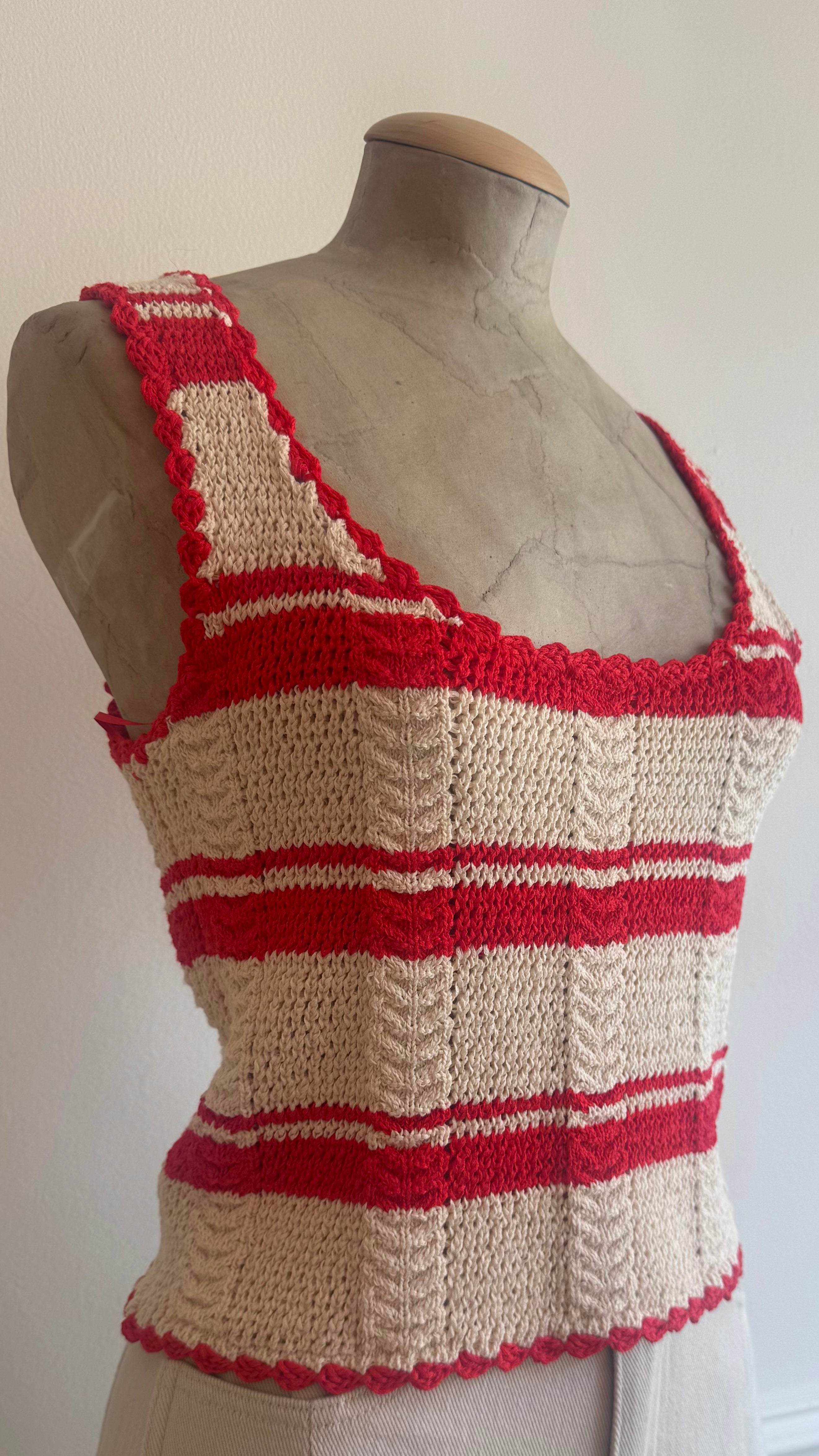 Crochet Striped Top