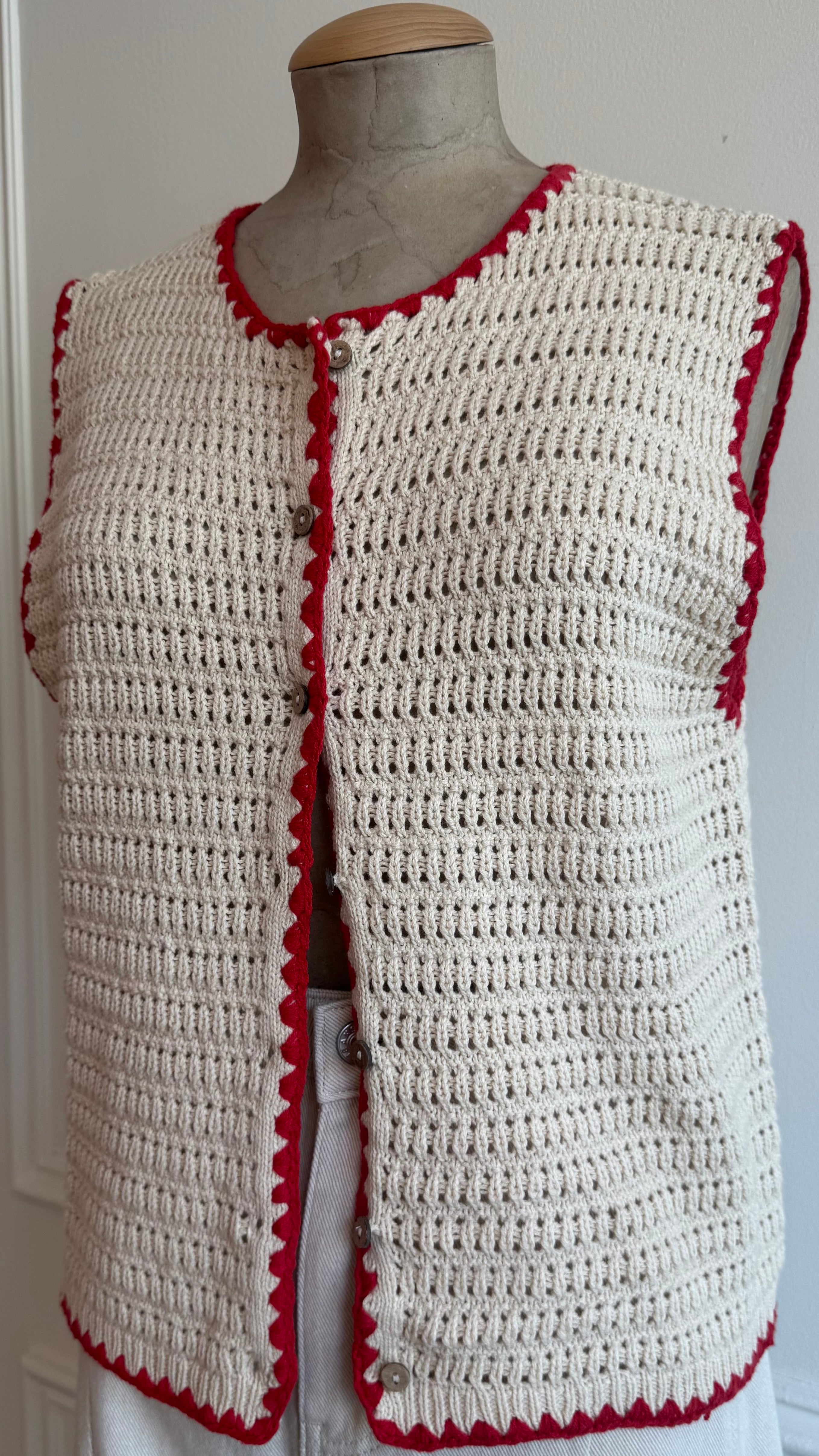 Crochet Button Front Top