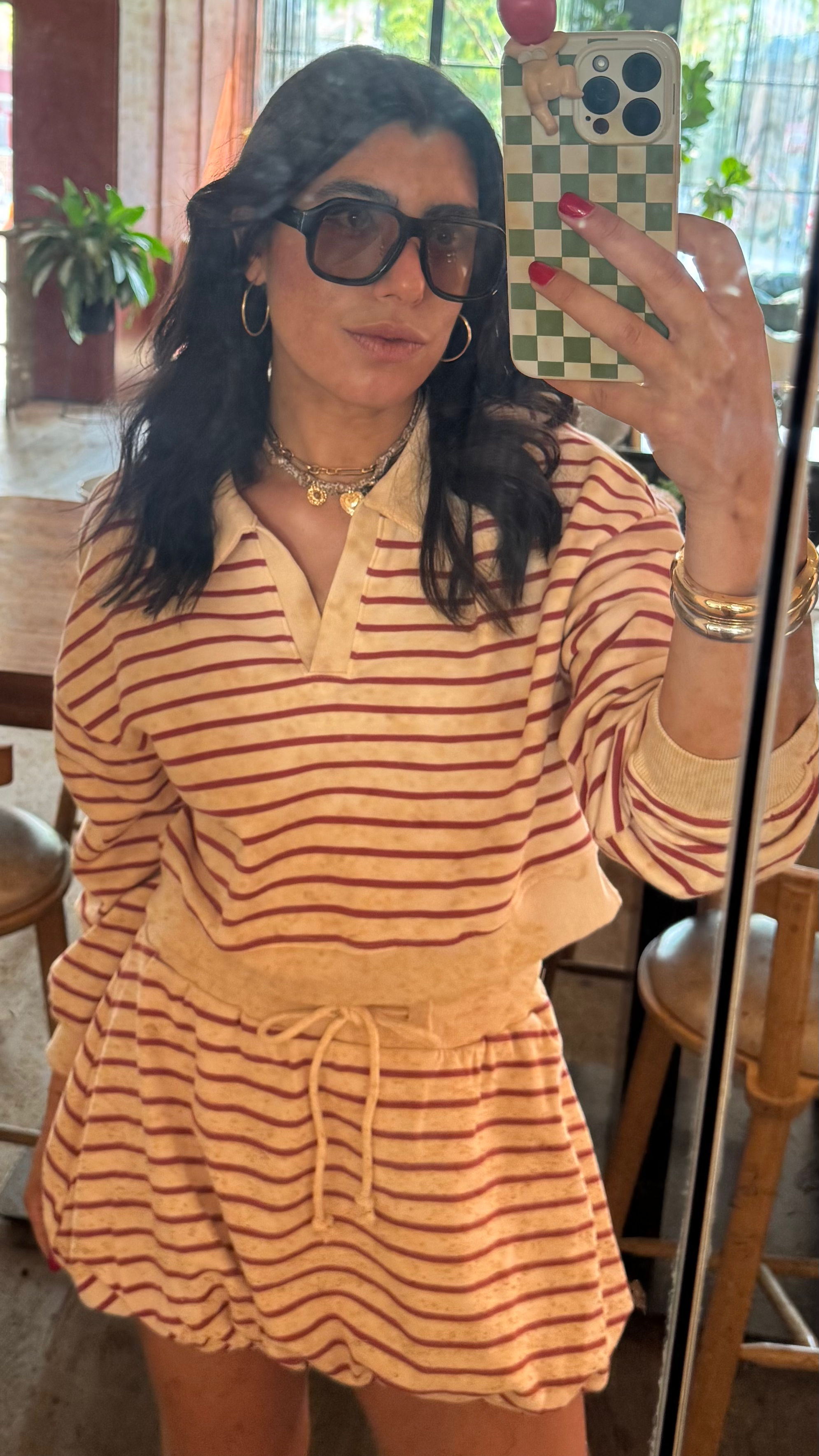 Relaxed Fit Striped Set
