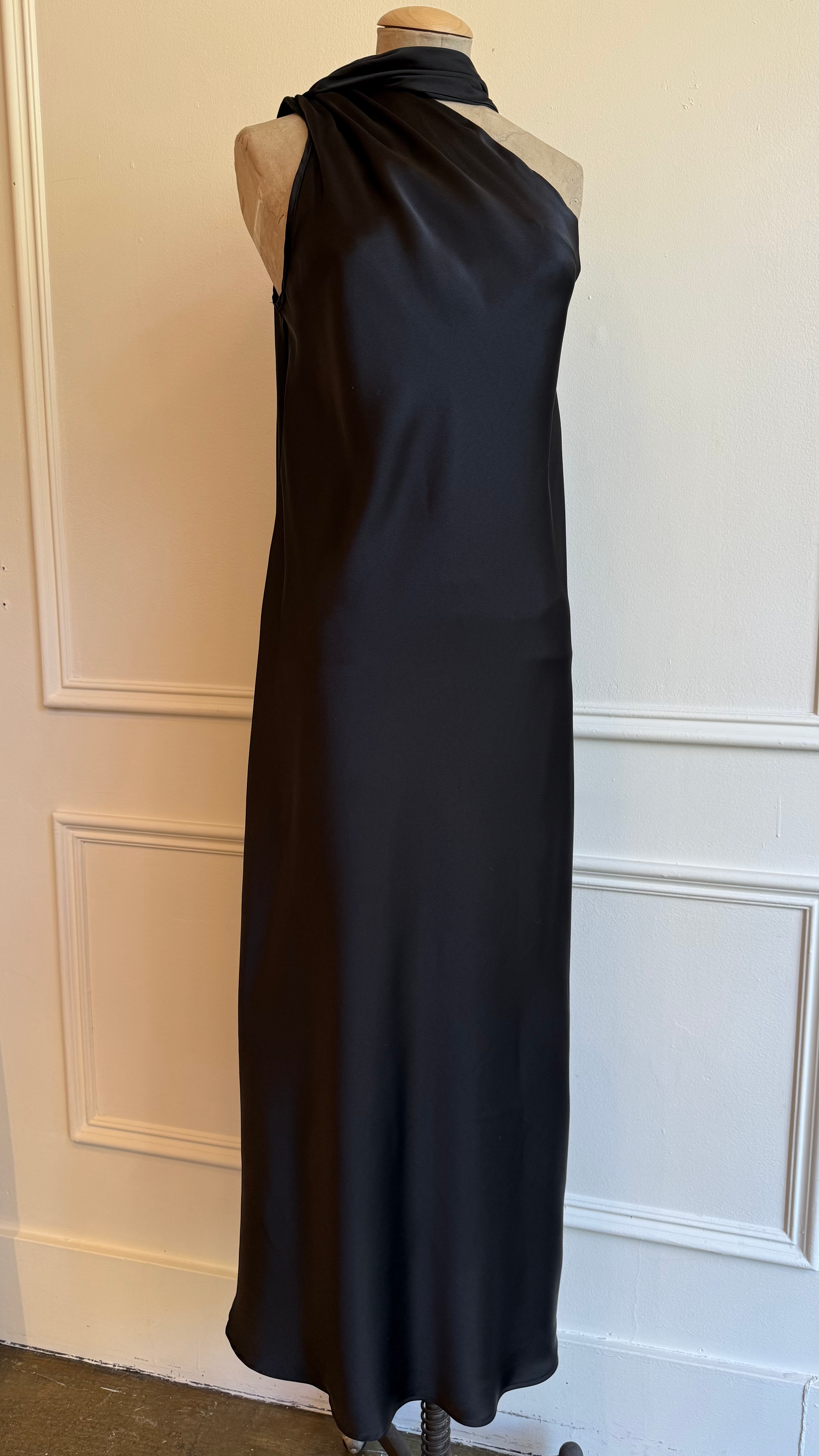 One Shoulder Black Dress