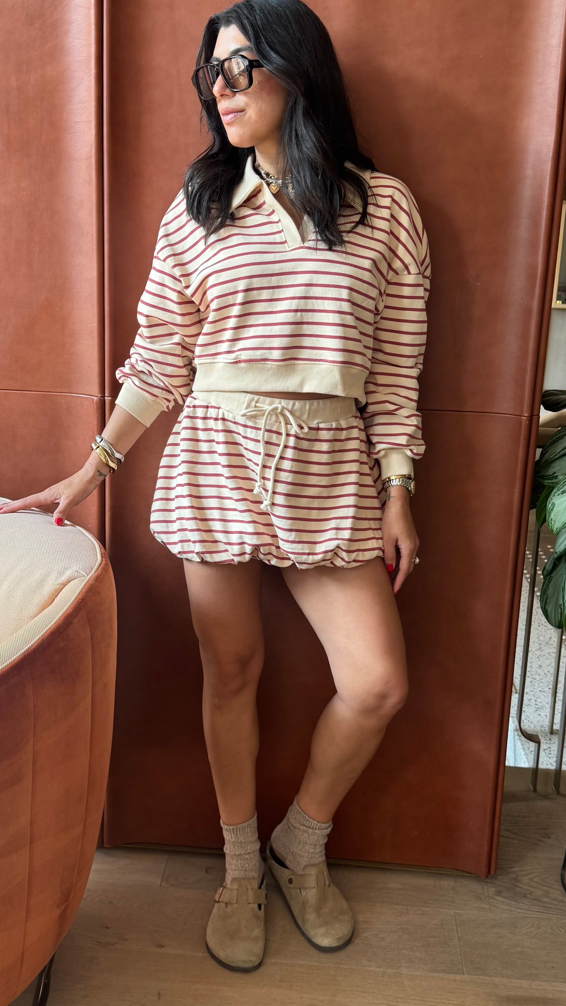 Relaxed Fit Striped Set