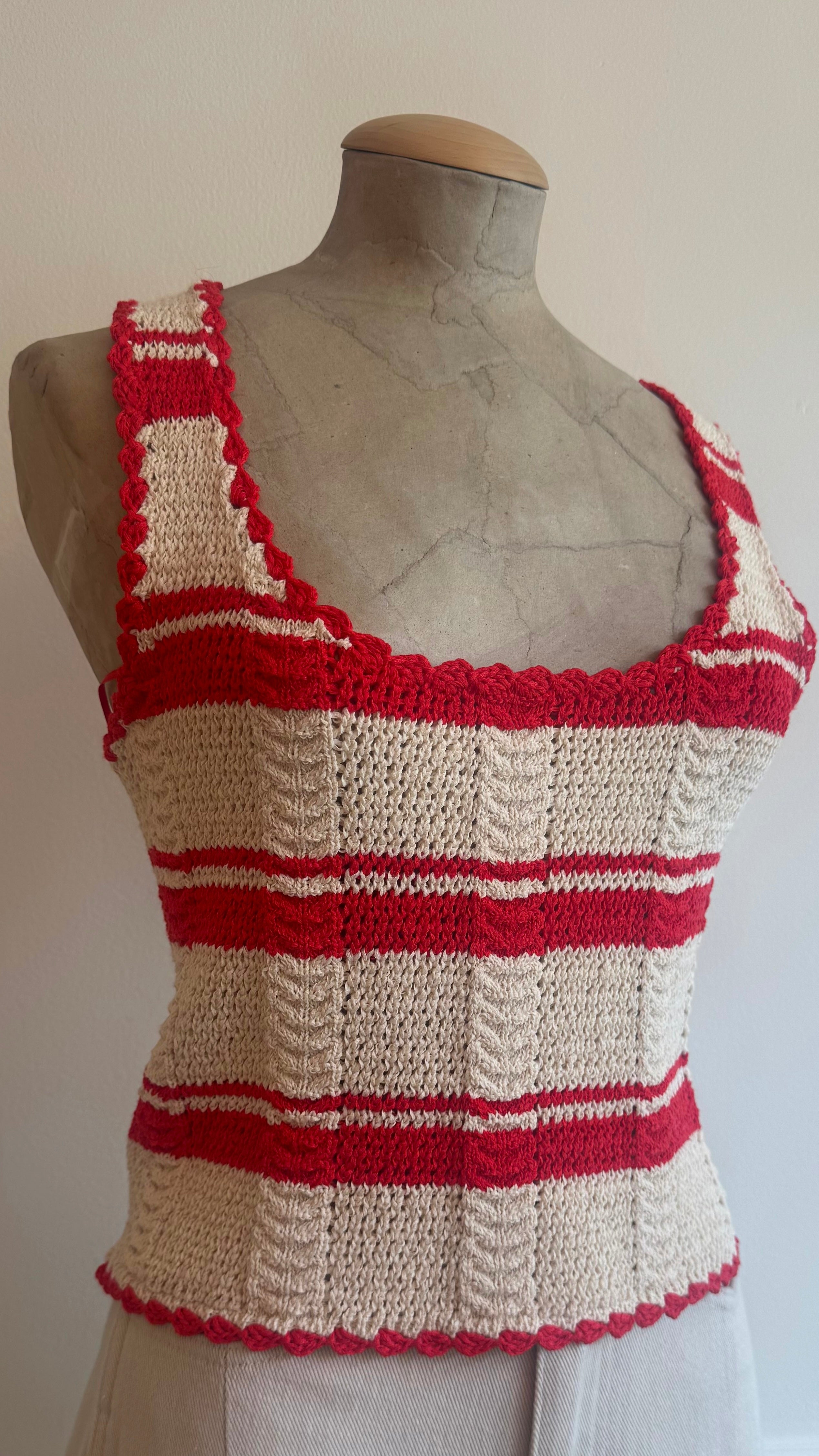 Crochet Striped Top