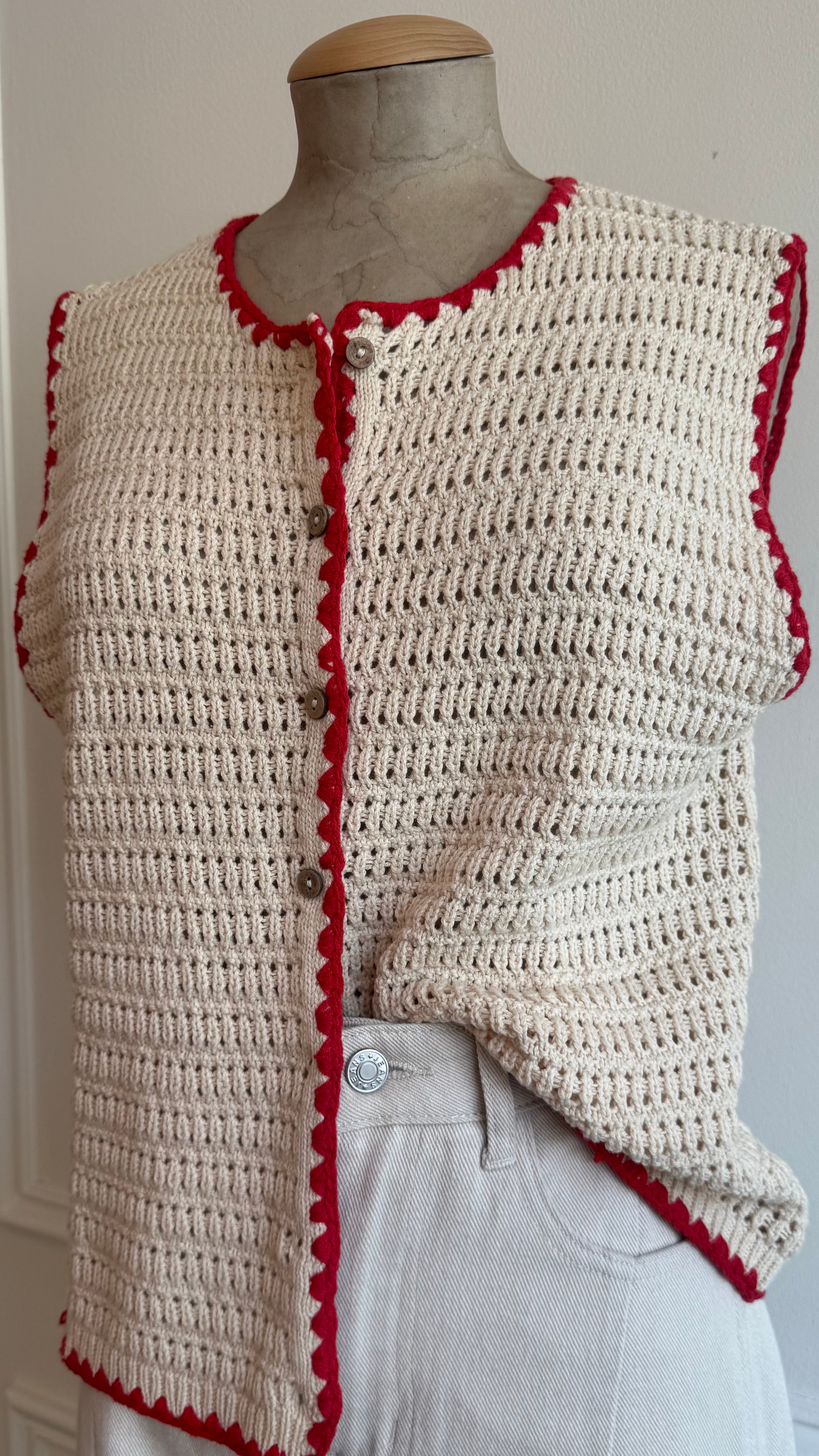 Crochet Button Front Top