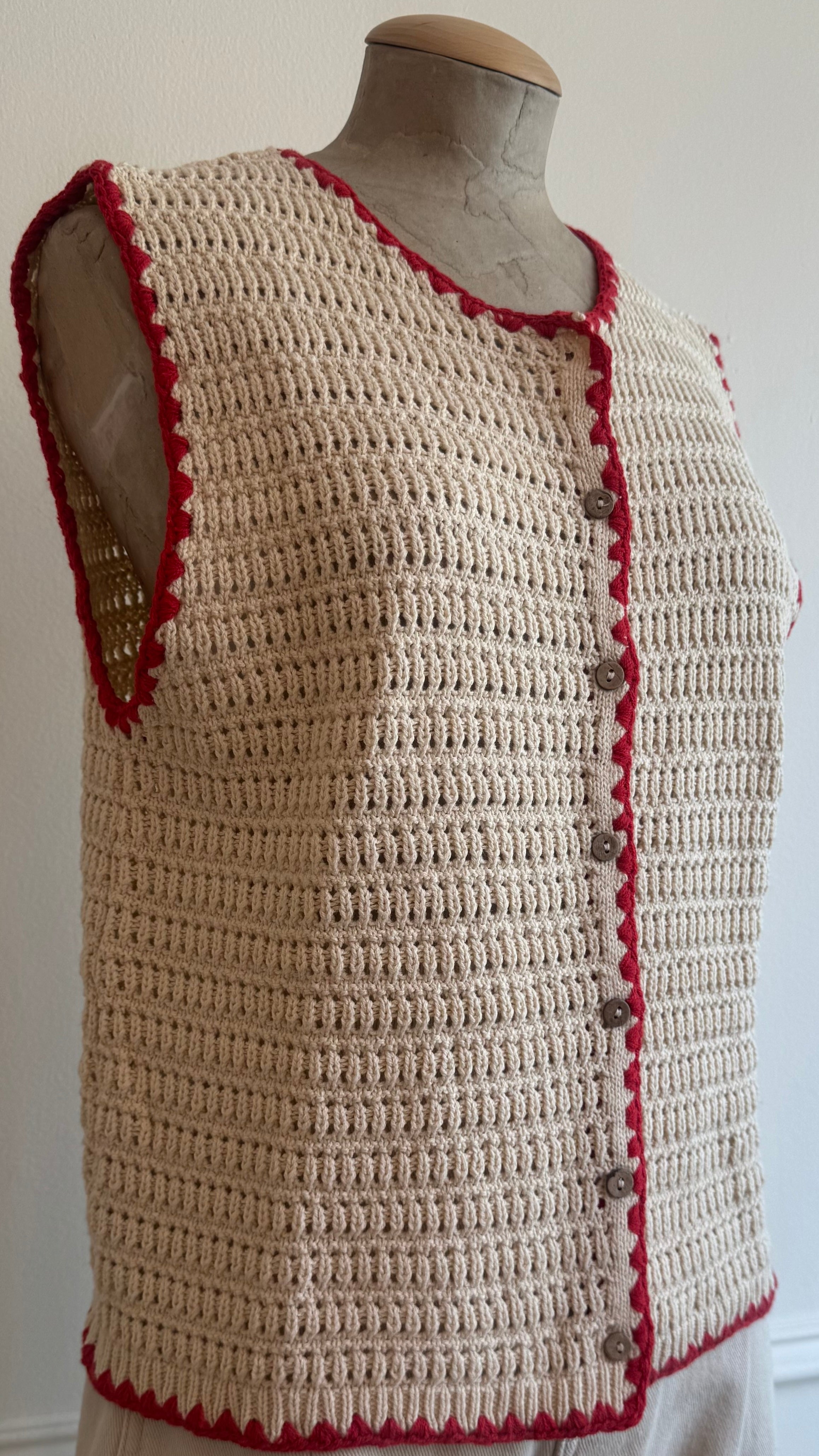 Crochet Button Front Top