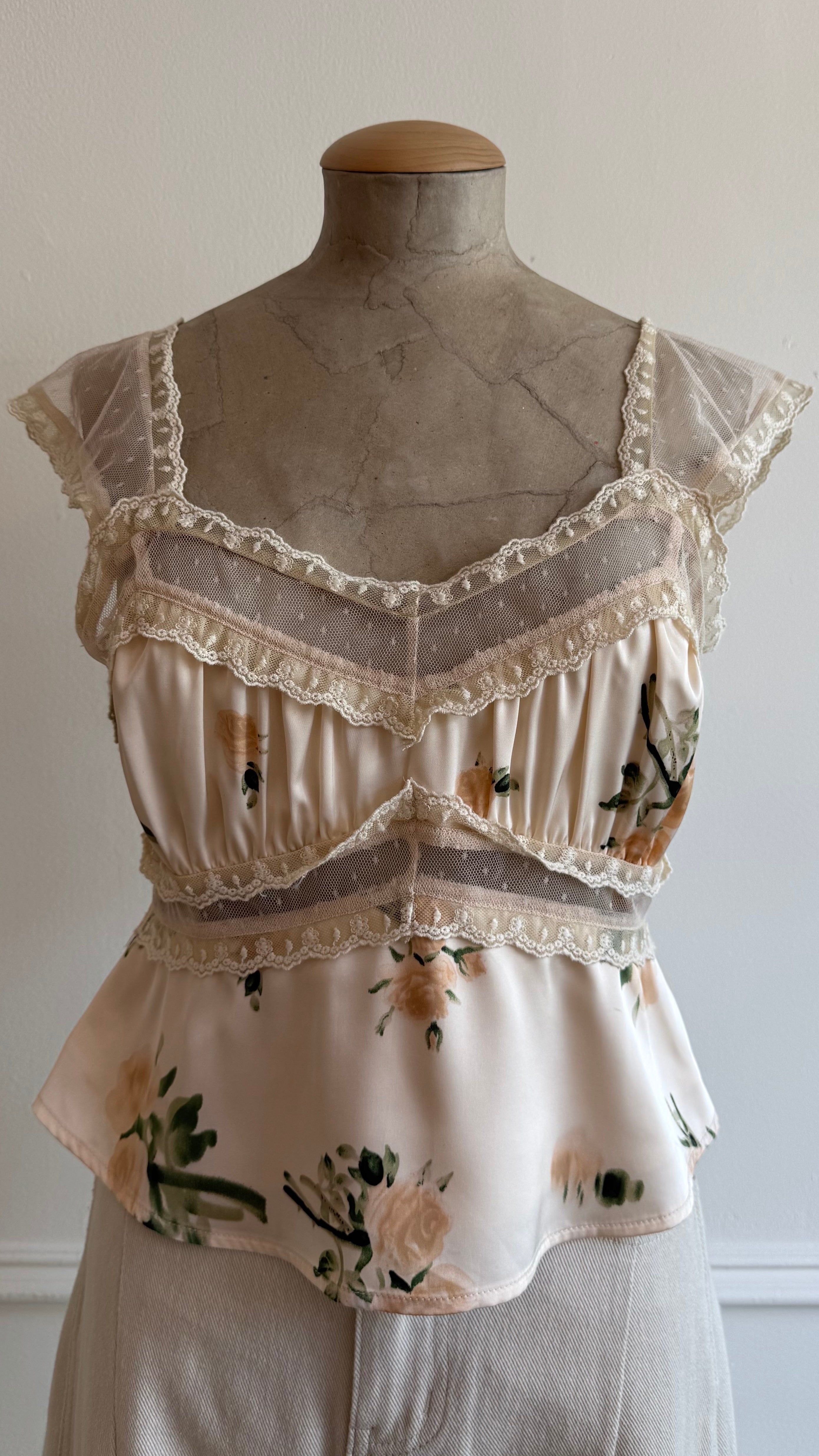 Ivory Floral Lace Top