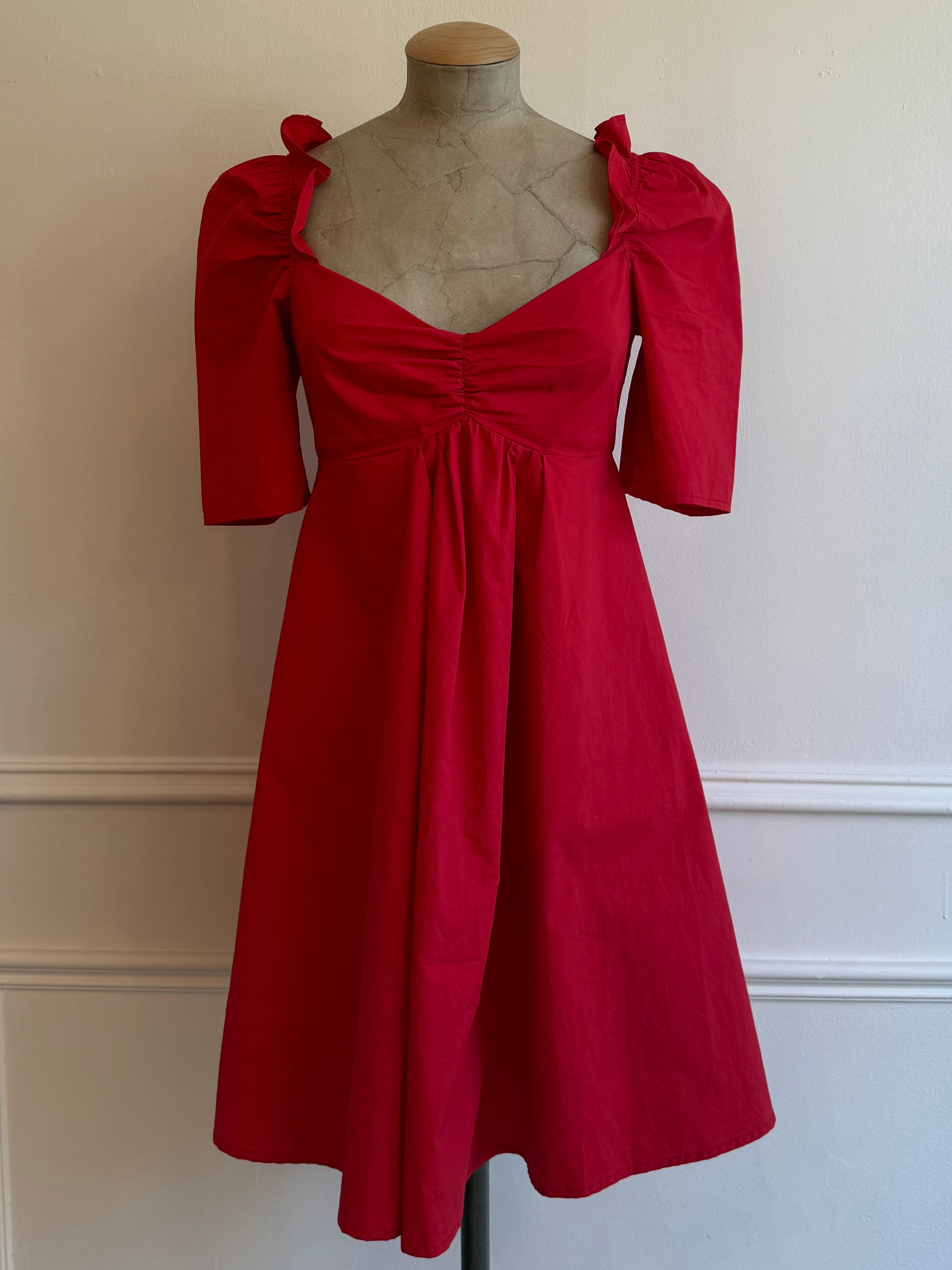 Puffy Sleeves Mini Dress