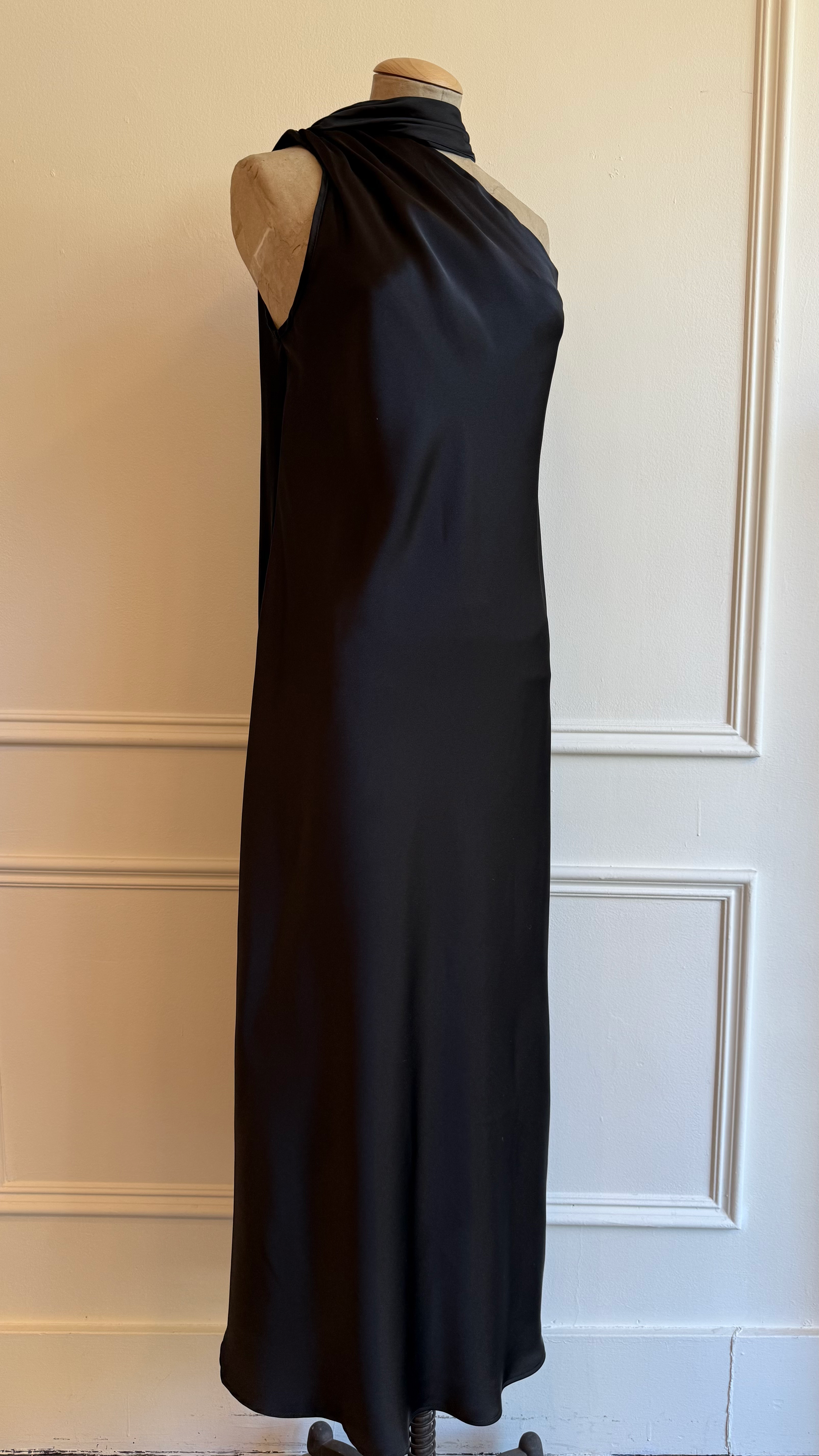 One Shoulder Black Dress