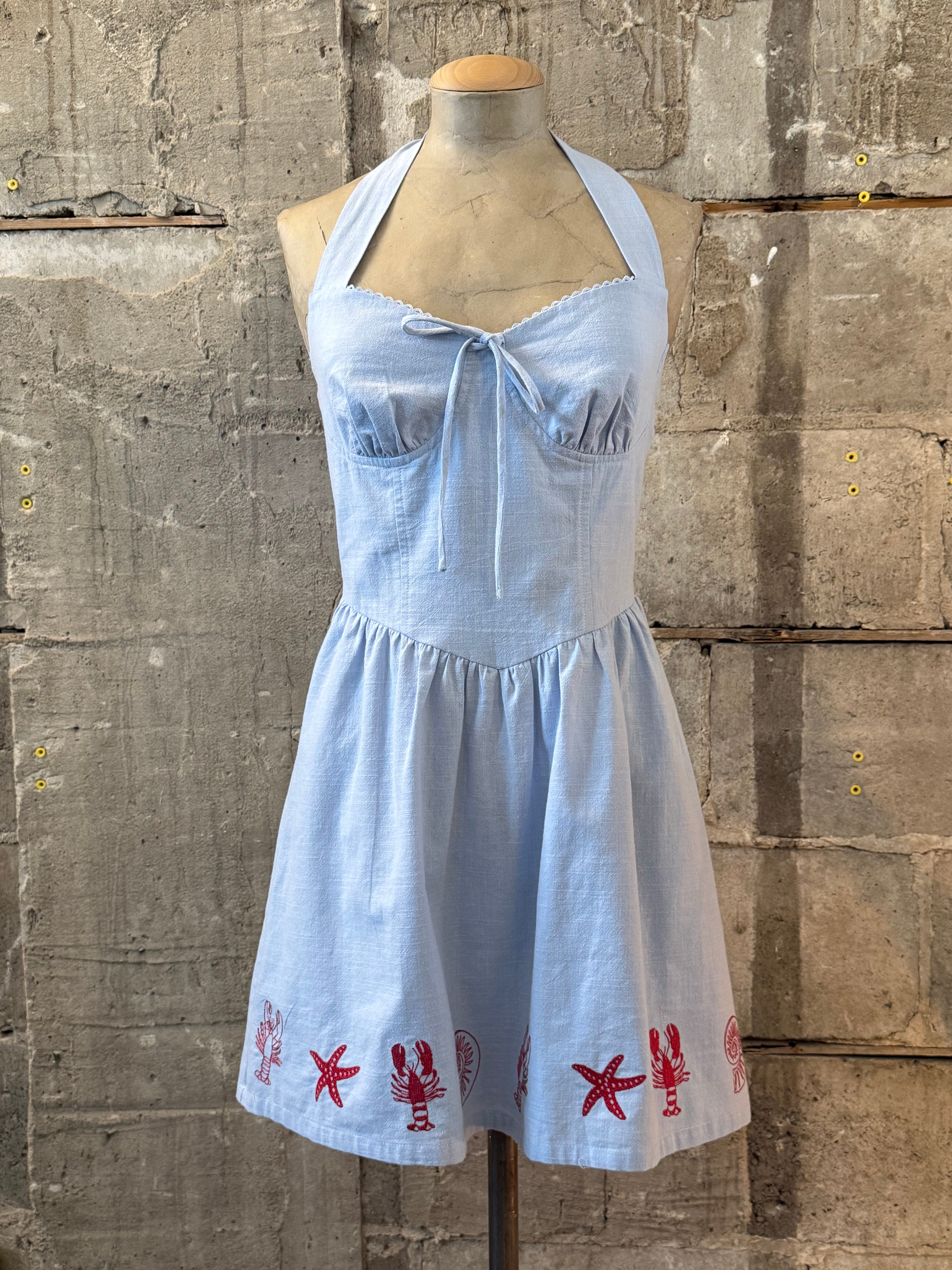 Baby blue dress