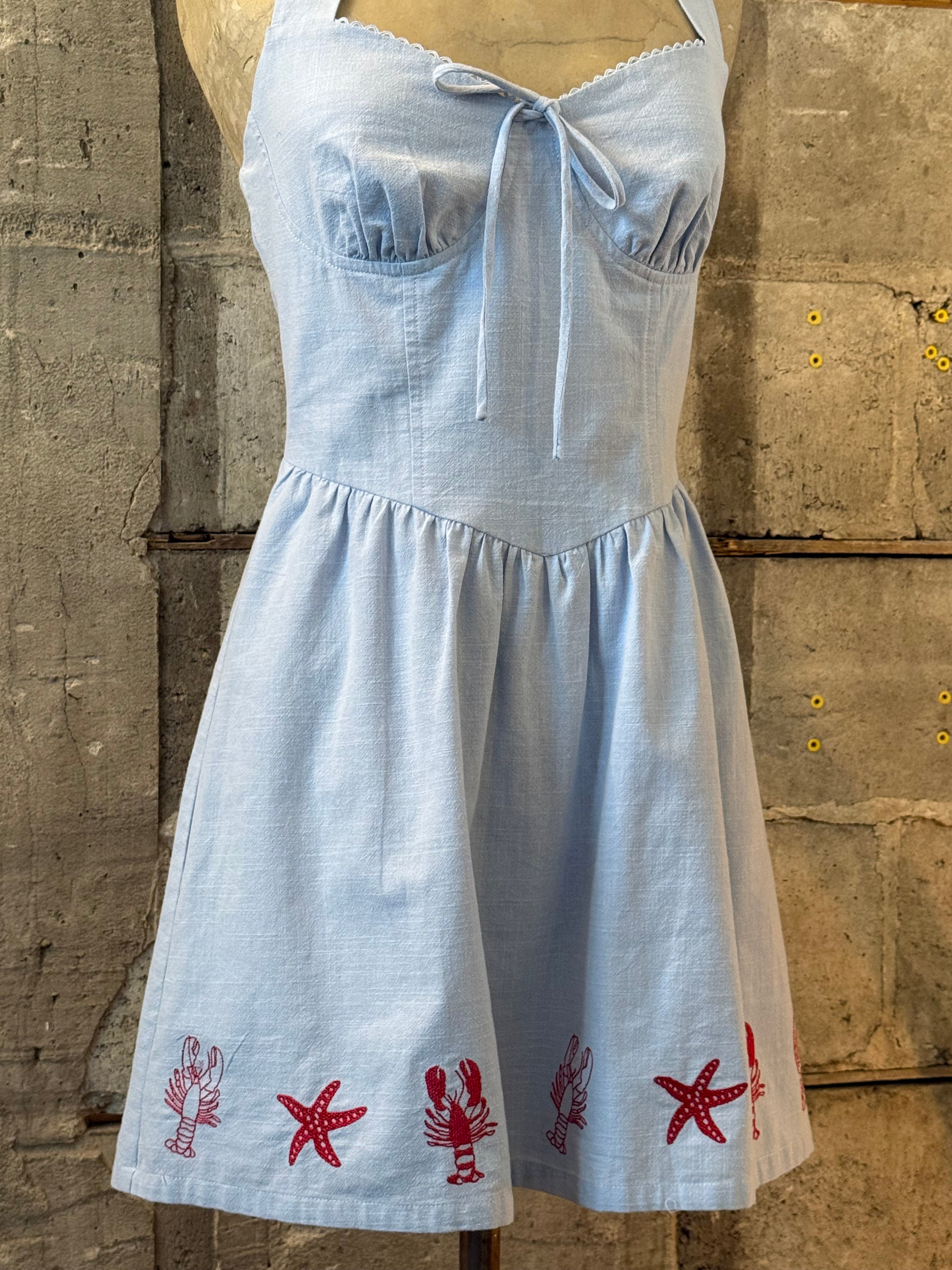 Baby blue dress