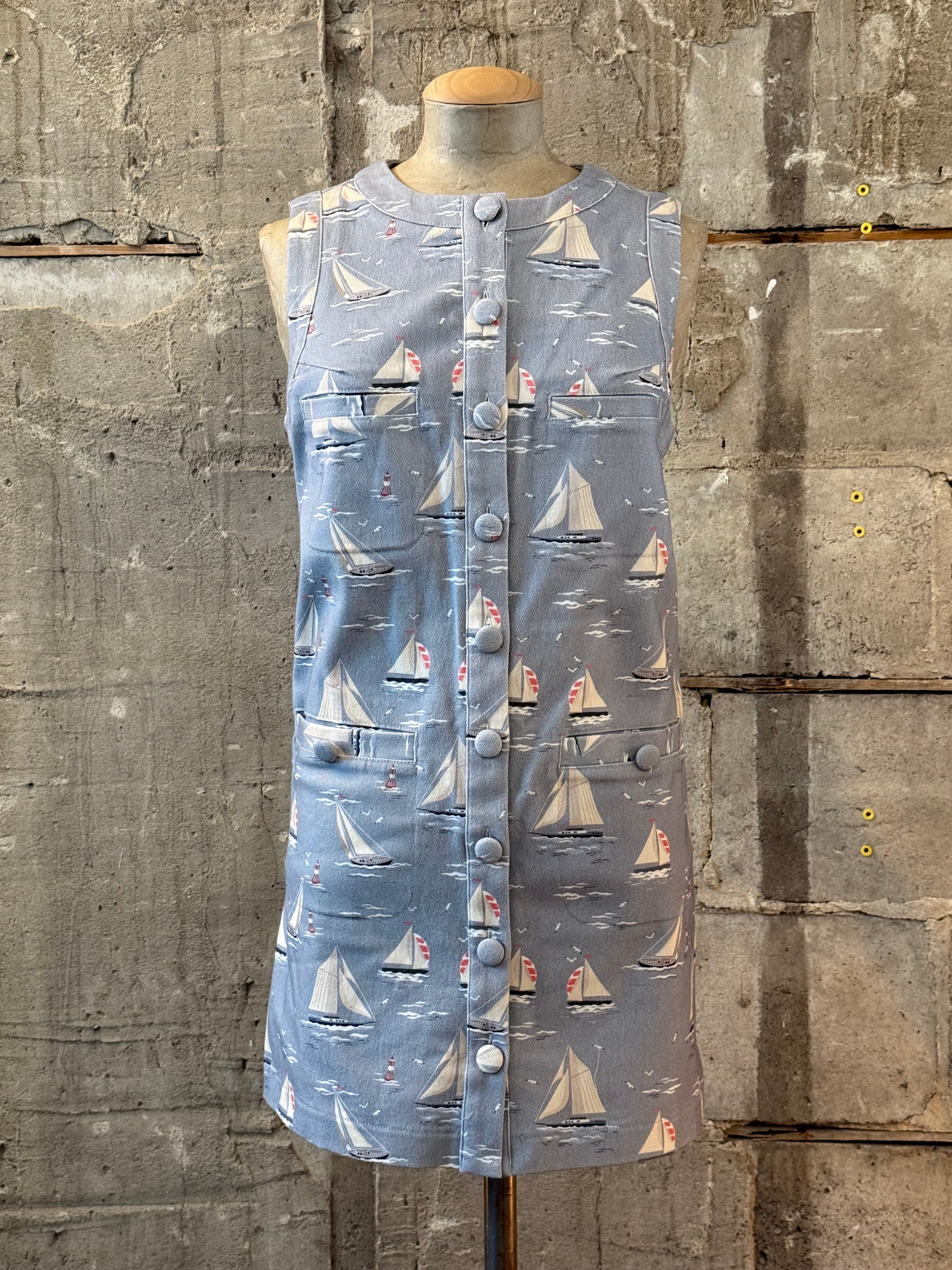 Blue boat dress