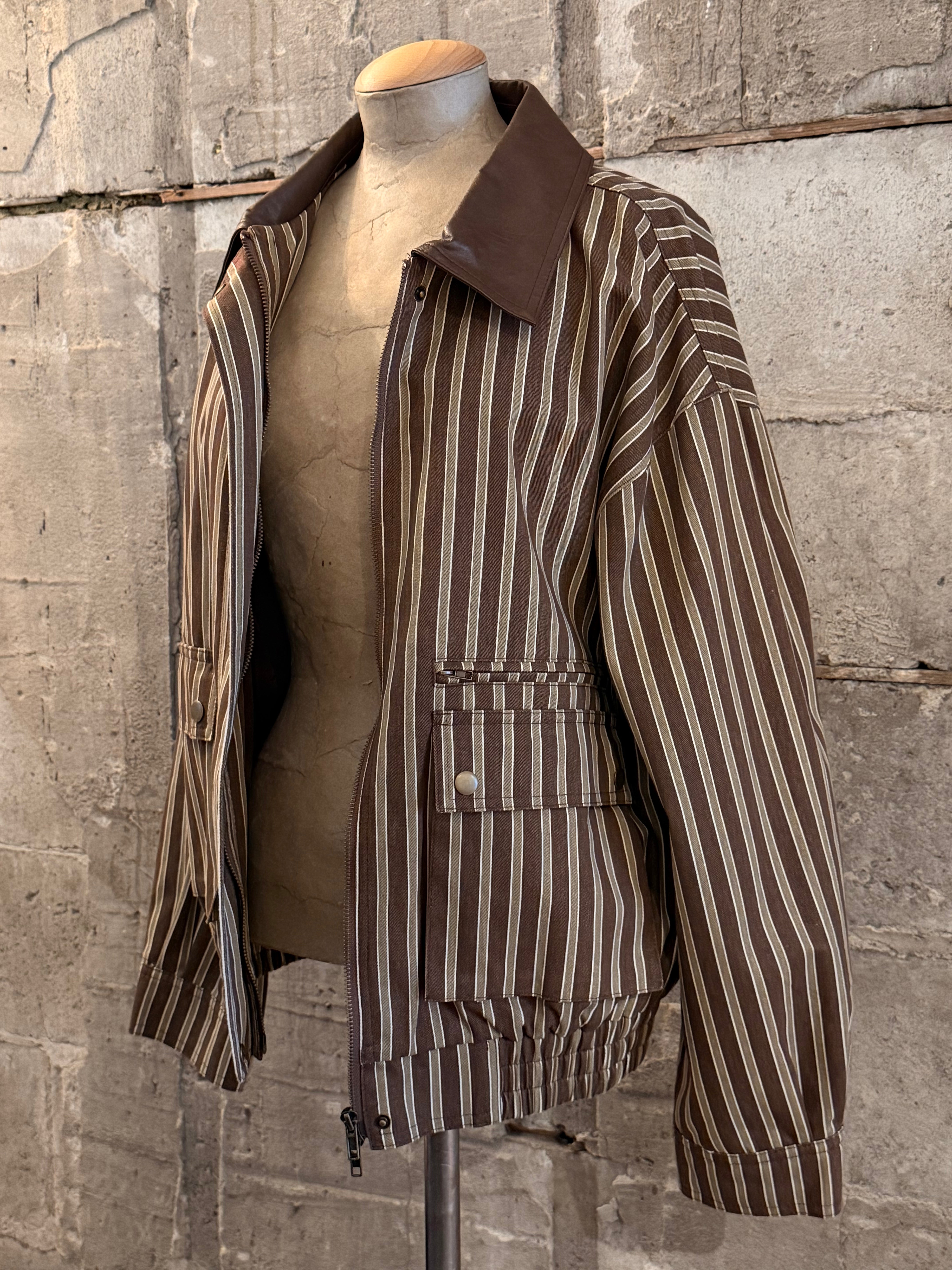 Brown striped jacket