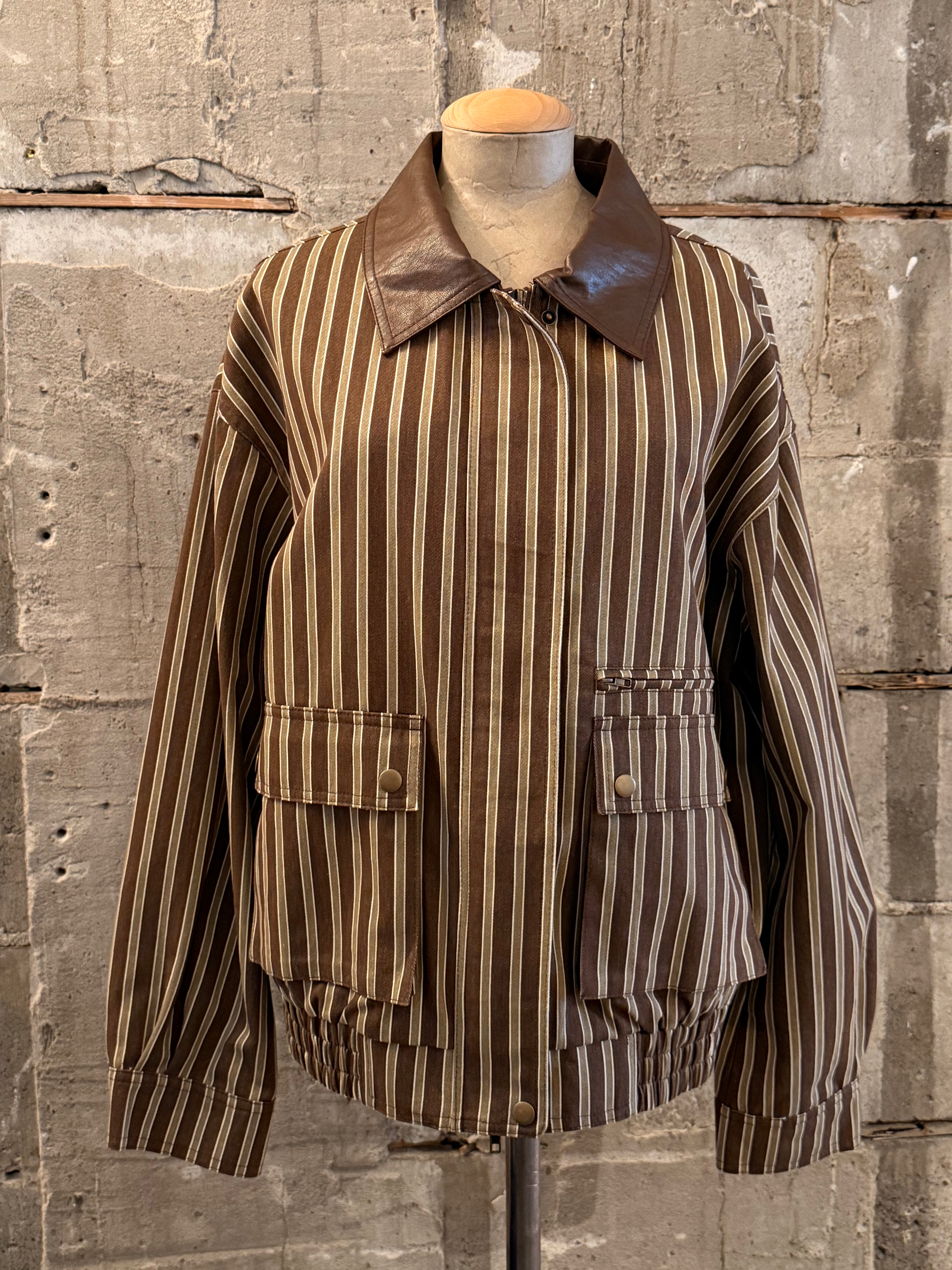 Brown striped jacket