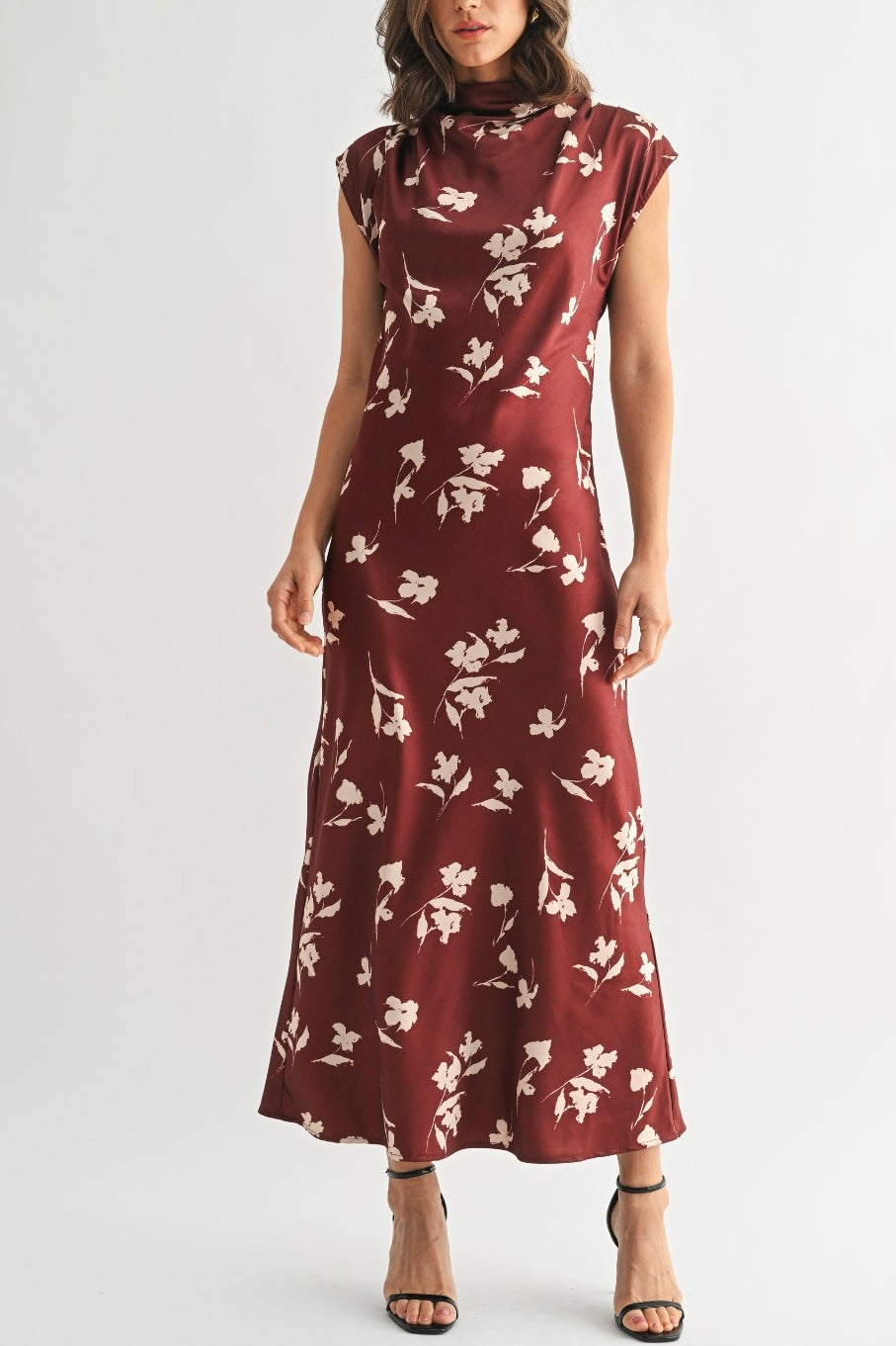 Red floral dress