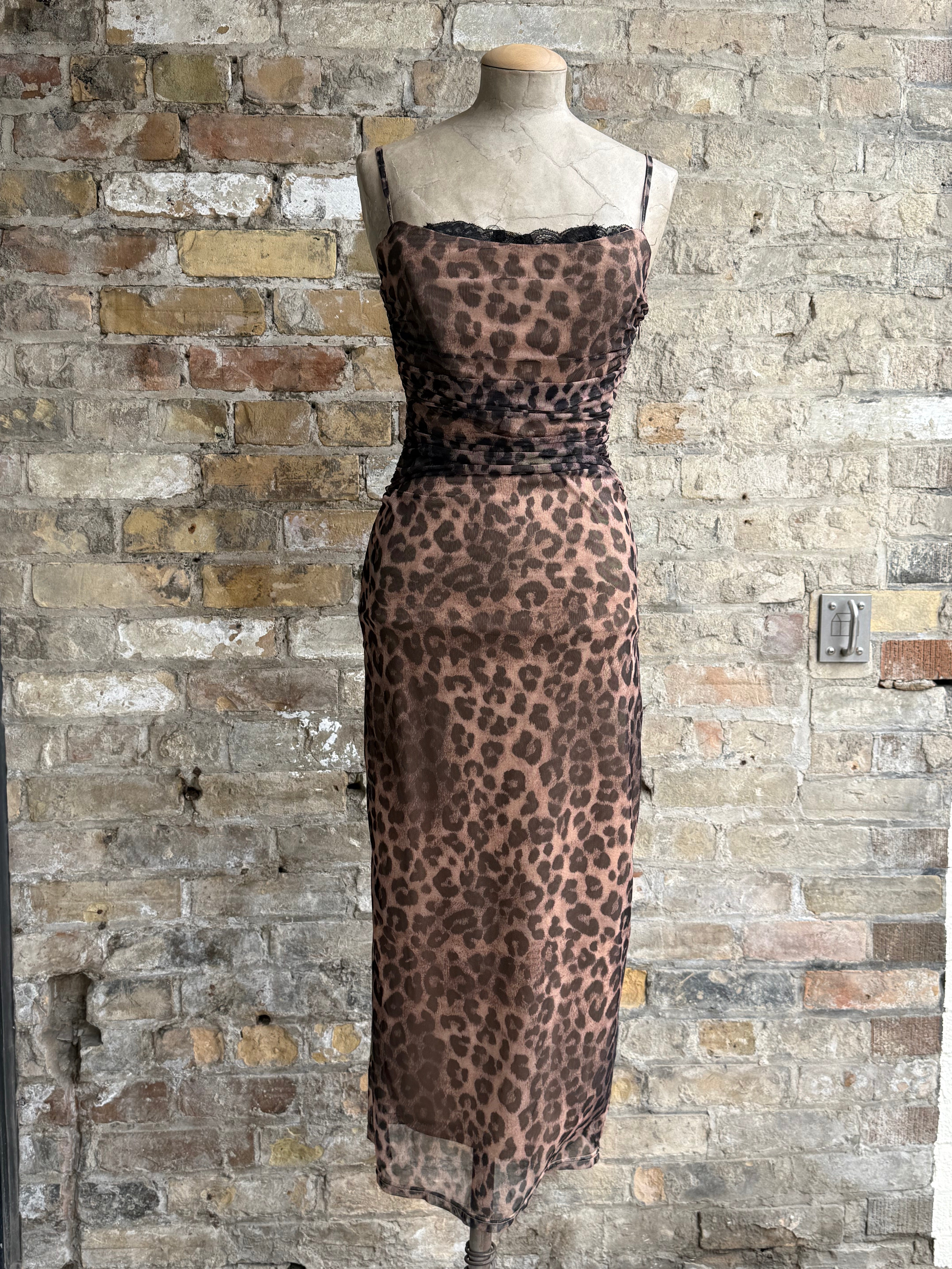 Leopard glued dress