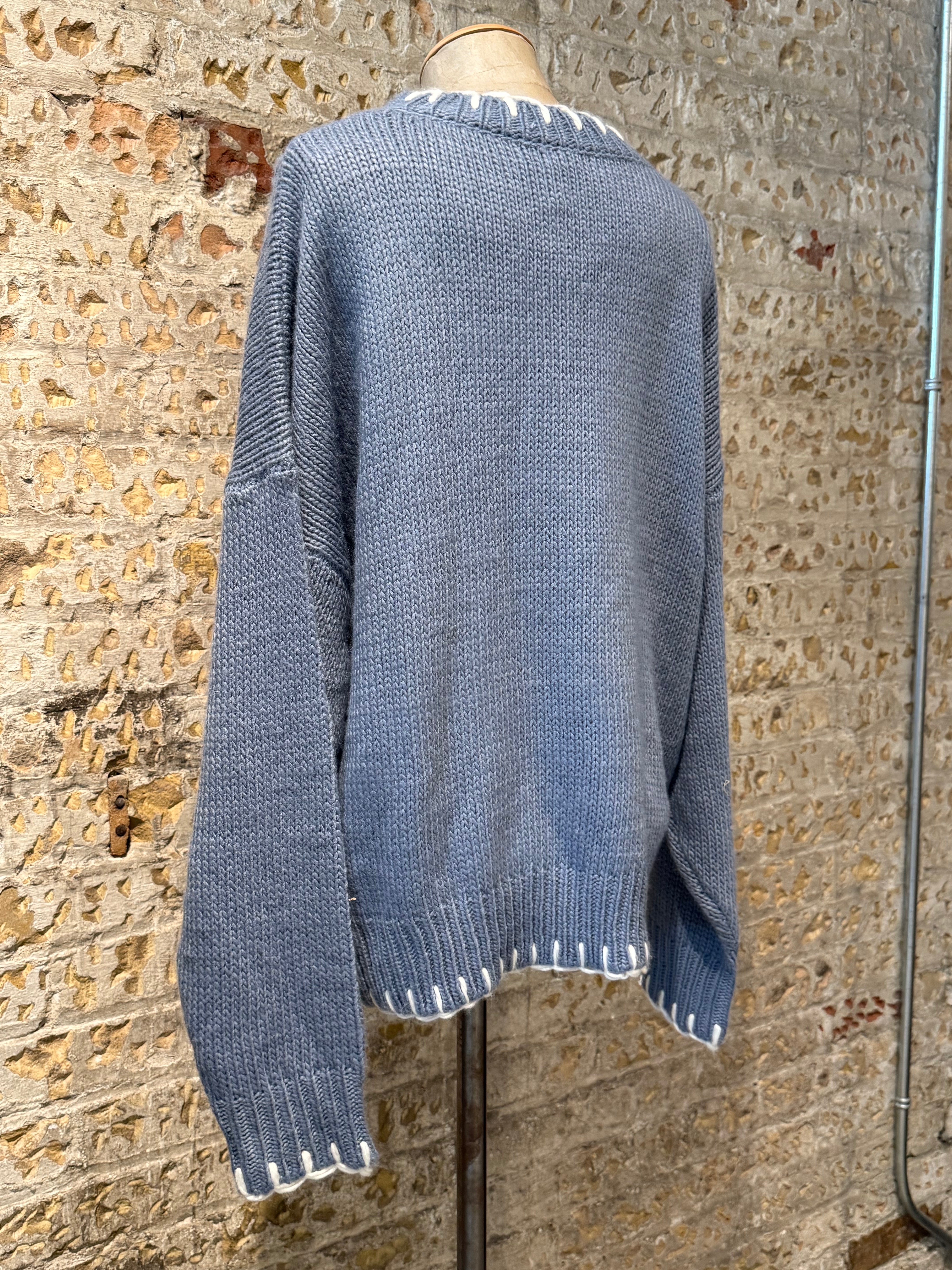 Crochet sweaters with shell print