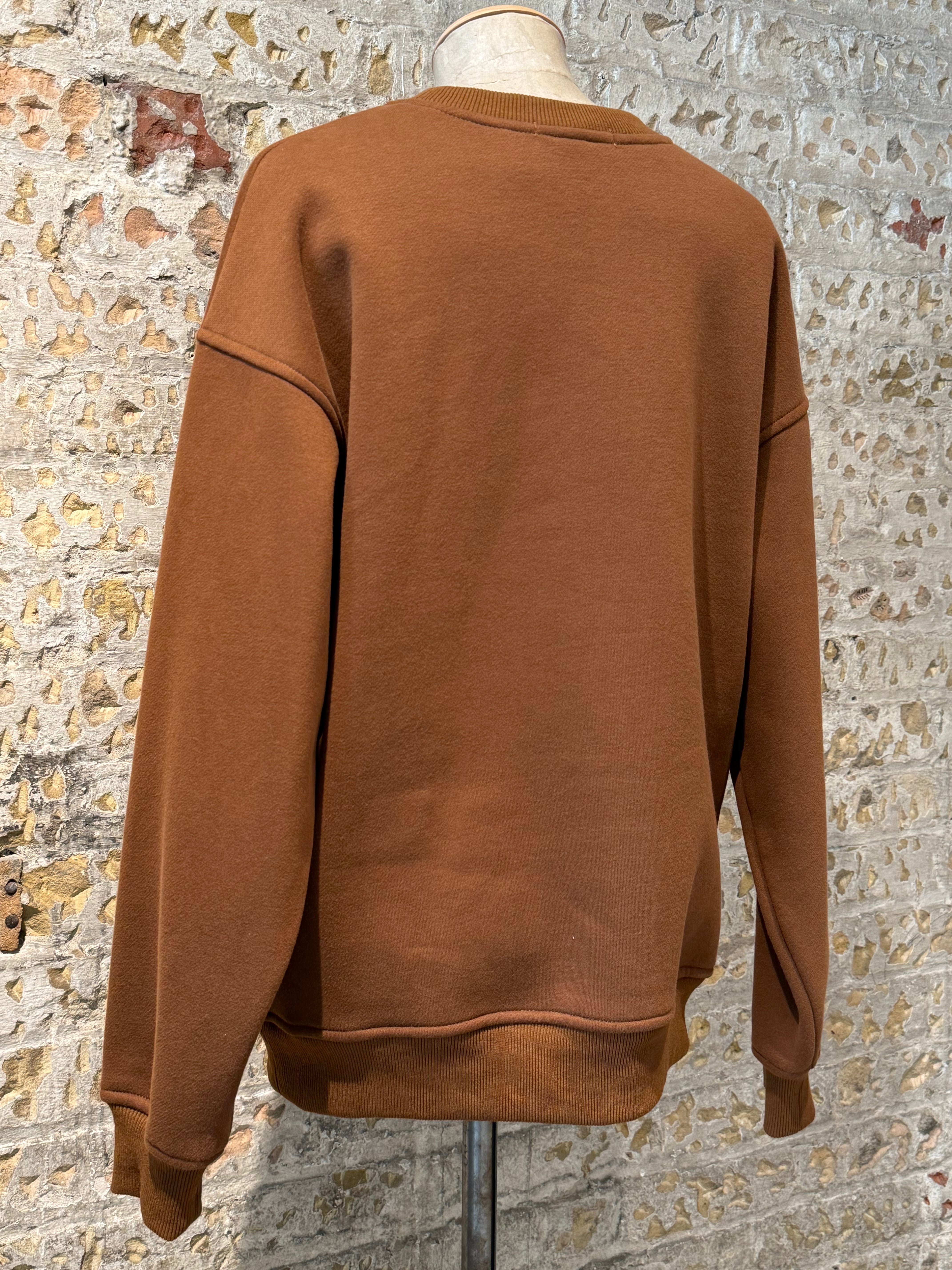 Brown Cowboy sweater, with horse print