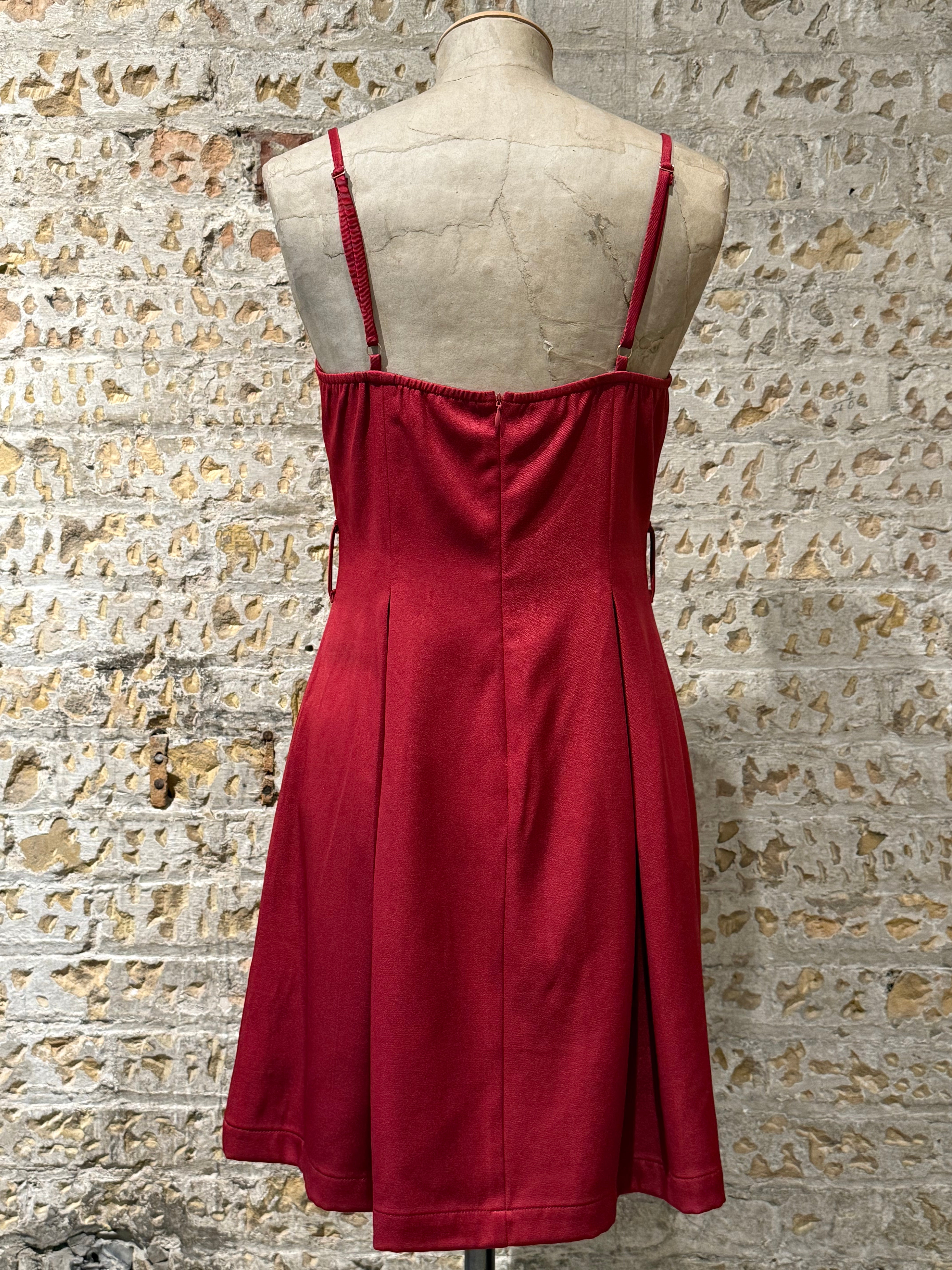 Red waisted dress