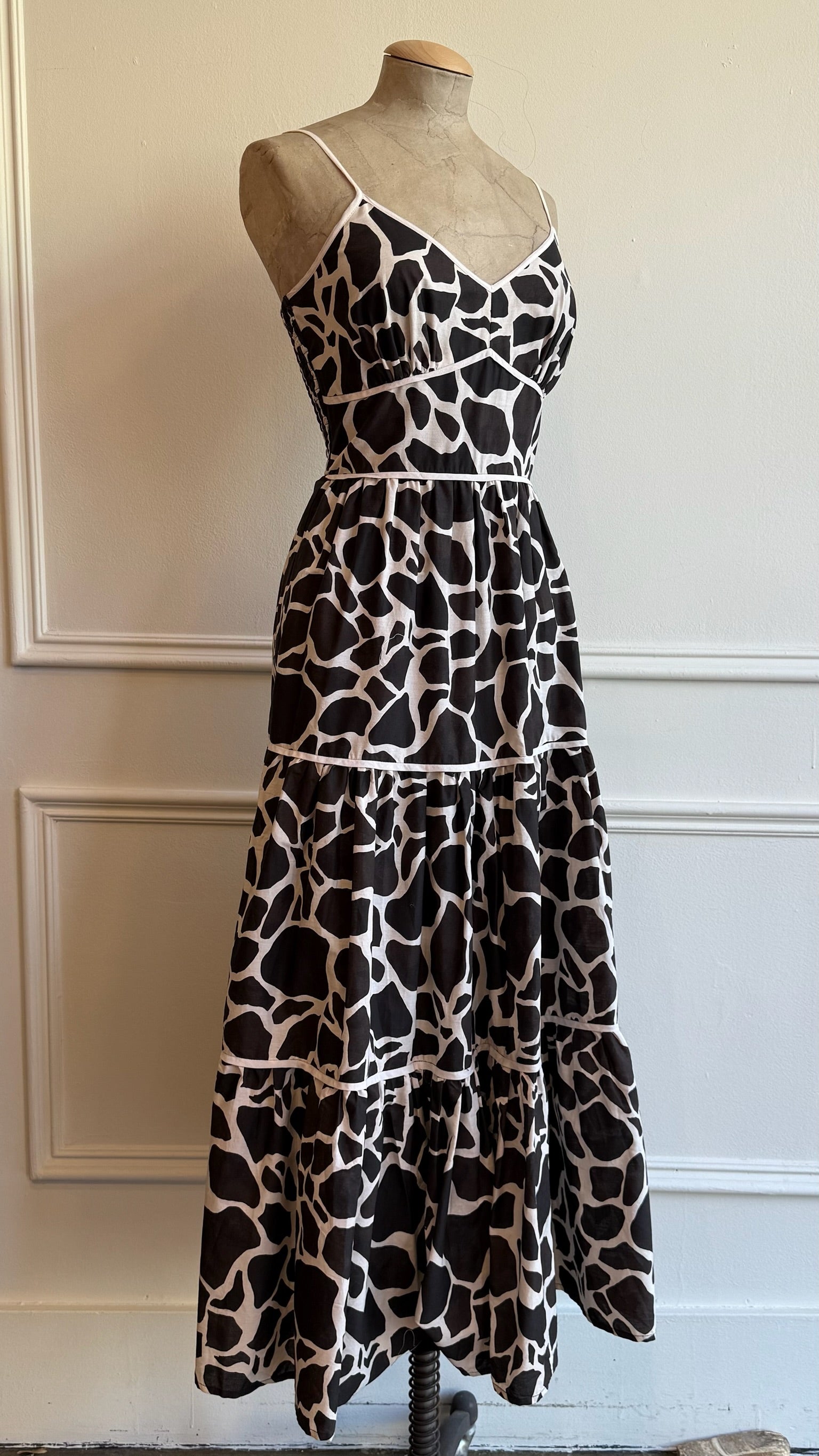 Abstract Print Midi Dress