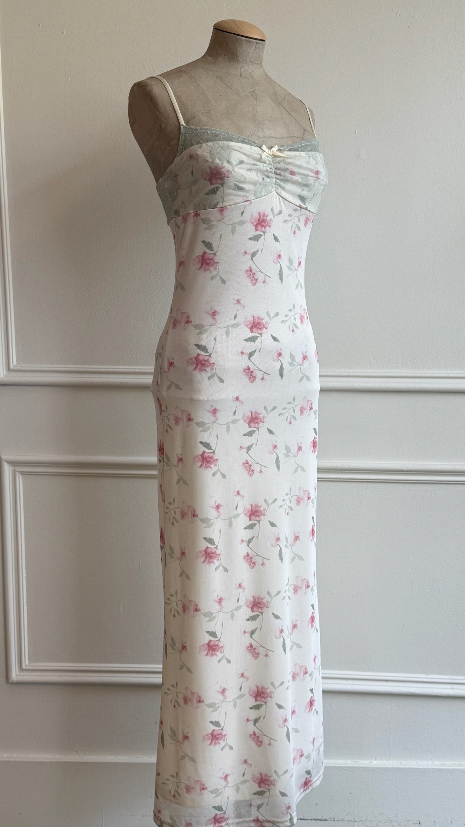 Ivory Floral Slip Dress