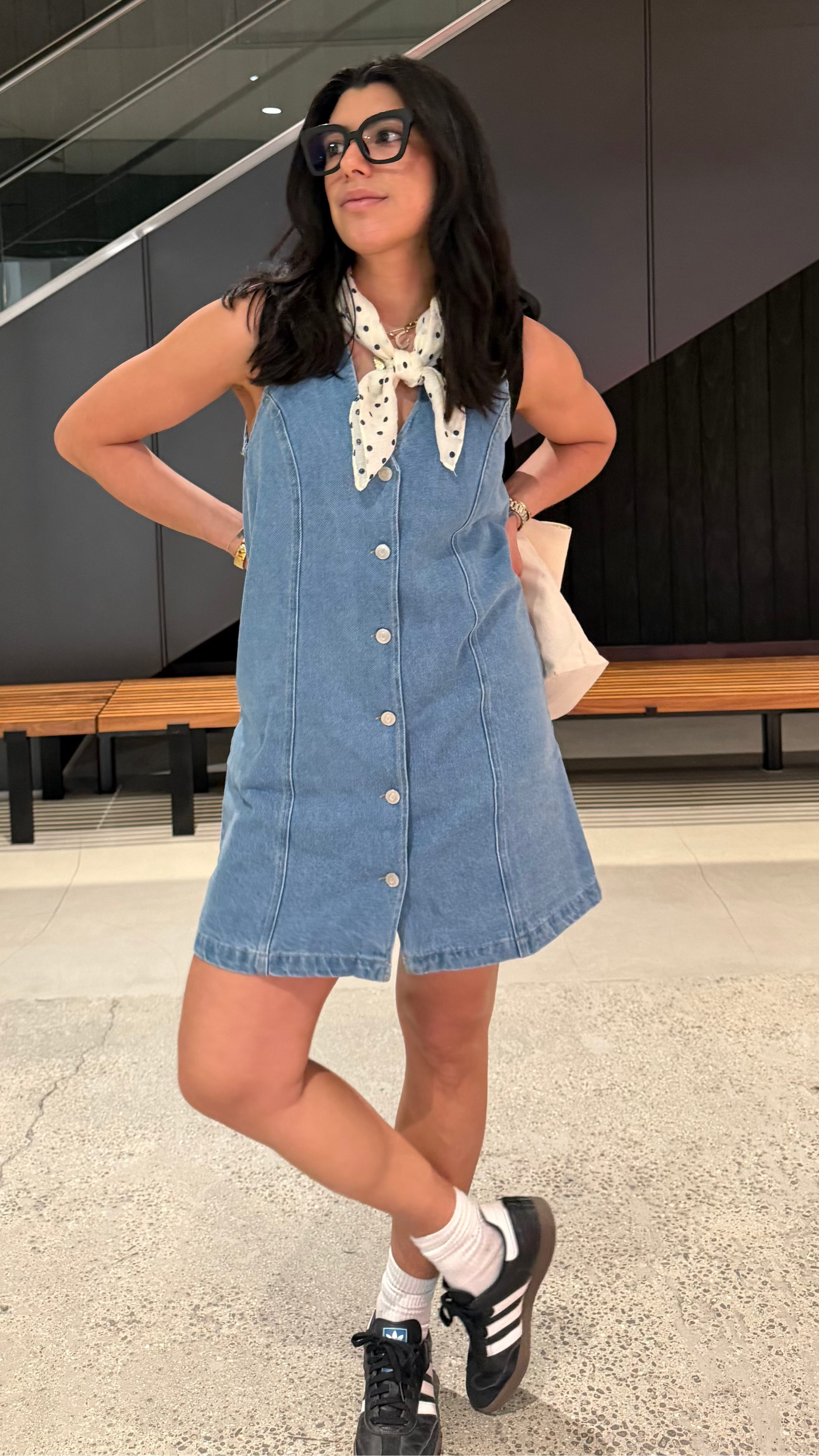 Demin short dress